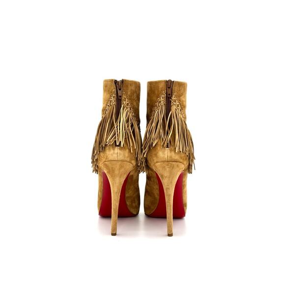 NEW Christian Louboutin Rom 120 Fringe Stiletto Heel Western Style Boots 40.5 - Picture 5 of 7
